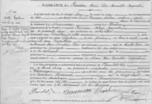 Acte de naissance de Marie-Rose Tessier, née Bousseau