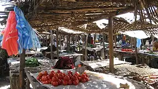 Place du marché à Mansa, dans la province de Luapula.