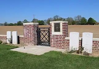 Le cimetière militaire britannique de Martinpuich.