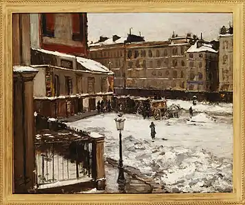 La Place Pigalle sous la neige, Paris, musée Carnavalet.