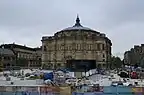 Salle de remise des diplômes McEwan au cours des dernières étapes de la rénovation de Bristo Square, Université d'Édimbourg