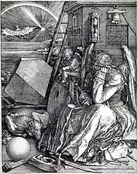 Albrecht Dürer, Melencolia I, vers 1514 (24&nbsp;×&nbsp;18,5&nbsp;cm).