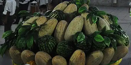 Melons et pastèques en août 2012.