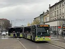 Mercedes-Benz Citaro G Facelift n°1024 du réseau STAS de la compagnie Keolis sur l’ancienne ligne 58 à Rive-de-Gier.
