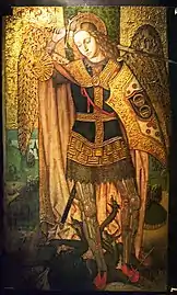 Saint Michel archange, autre tableau du Retable de Castelsardo (1492-1500).
