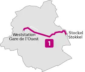 Voir la carte de la ligne.