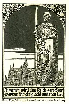 Le comte Haeseler, en Roland, devant Metz.