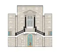 Restitution de la coupe du Grand Escalier de Meudon, construit par Louis Le Vau pour Servien.