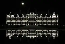 Restitution 3D d'une illumination du château-vieux de Meudon, fête de 1704.