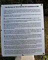 Panneau d'informations de la Borne de la Terre Sacrée à Meures (Haute-Marne).