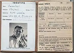 Carte de ski nordique en 1976-1977.