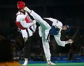 Combat de taekwondo aux Jeux olympiques d'été de 2016 à Rio de Janeiro