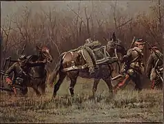 133. Mobiles conduisant des mulets d'ambulance, musée Carnavalet.