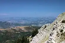 Vue vers le nord depuis la montagne de Lure