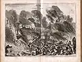 Gravure de l'incendie par Arnoldus Montanus (nl) (1669).