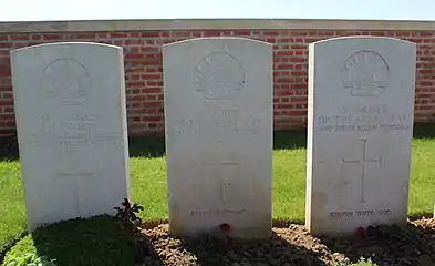 Tombes de soldats australiens