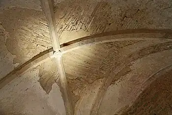 Croisée d'ogives et clé de voûte.