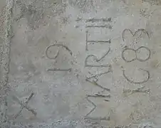 dalle funéraire XVIIe&nbsp;siècle.