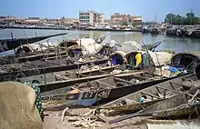 Pirogues de pêche, Mali.