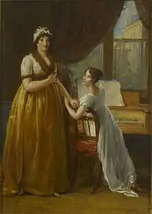 Marie-Renée Choppin d'Arnouville, vicomtesse de Morel de Vindé avec sa fille Claire (futur Madame Hippolyte Terray).