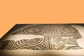 Mosaïque polychrome début du Ve&nbsp;siècleFouilles de la Major, 2008.