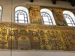 Une des mosaïques murales byzantines des VIIe – XIIe&nbsp;siècles, récemment restaurée.