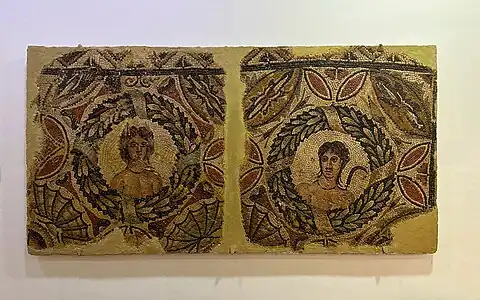 Mosaïque Les quatre saisons découverte à Batna