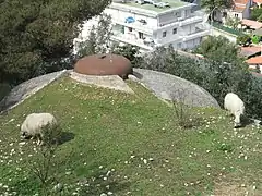 La cloche VDP du bloc 2 de l'ouvrage du Cap-Martin.