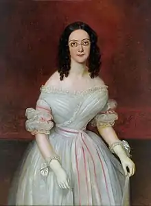 Portrait de Mme&nbsp;Antoine-Julien Meffre-Rouzan (1839), La Nouvelle-Orléans, Louisiana State Museum&nbsp;(en).