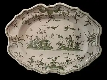 Plat oblong, Olérys et Laugier, camaïeu