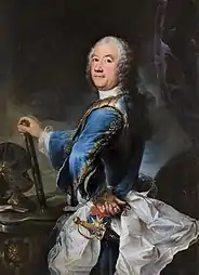 École de Maria Giovanna Clementi, Portrait du maréchal Jean Charles de Saint-Nectaire, 1740, 126 x 91&nbsp;cm.