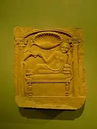 Bas-relief de l'époque gréco-romaine en Égypte.