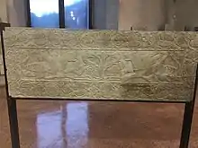 L'un des plutei de Theodota, VIIIe&nbsp;siècle, Musées civiques de Pavie.