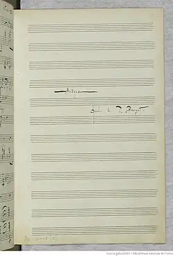 page du manuscrit autographe