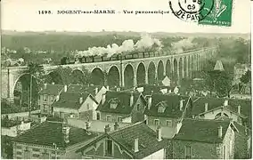 Le viaduc de Nogent-sur-Marne est commun avec la ligne de Grande Ceinture. Avec ses 830&nbsp;mètres, il permet de franchir la vallée de la Marne.