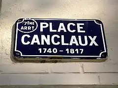 Plaque de la place Canclaux (7e&nbsp;arrondissement)