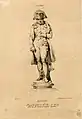 Étude pour la statue de Napoléon Ier en redingote, place Vendôme, par Charles Émile Seurre (1833)