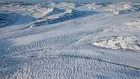Vue aérienne de Nathorstbreen.