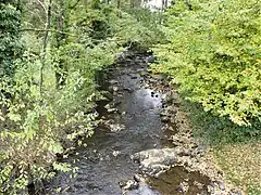 La Naute au pont de la RD 75a, à Saint-Fiel.