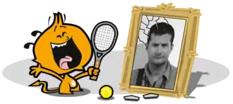 Dessin du personnage de Nelson et photo de Christophe Bertschy