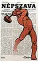 Affiche pour Népszava, juillet 1911 [ou 1918 ?].