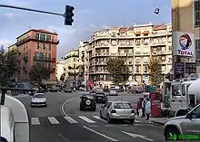 Place Max Barel. Prise de vue en arrivant de la moyenne corniche, direction nord-ouest.