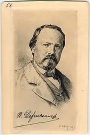 Portrait de Nicolas Defrêcheux, 1877 (Eau-forte et pointe sèche; Inv. Delchevalerie no&nbsp;82 ; 12,5&nbsp;×&nbsp;7&nbsp;cm), Liège, Musée de la Vie wallonne