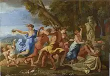 Nicolas Poussin - Bacchanale devant un terme de Pan (1632-3)