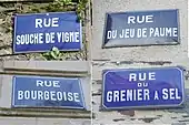 Quelques noms de rue pittoresques.