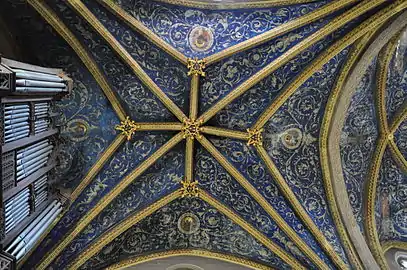 Voûte nervurée de la dernière travée.