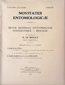 Image illustrative de l’article Novitates Entomologicae