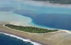 Nukuteatea vu du ciel, depuis le nord (2015).
