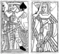 Roi de pique et dame de cœur, début du  XVIe&nbsp;siècle.