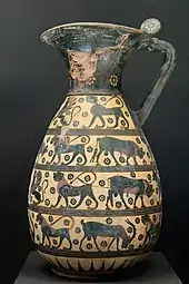 Olpè protocorinthienne aux animaux et aux sphinges, v. 640-630, Musée du Louvre.